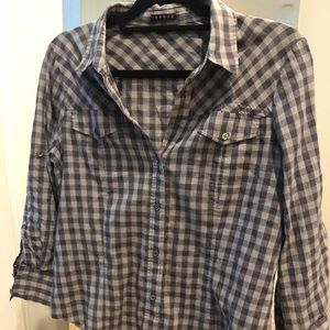 Theory plaid shirt
